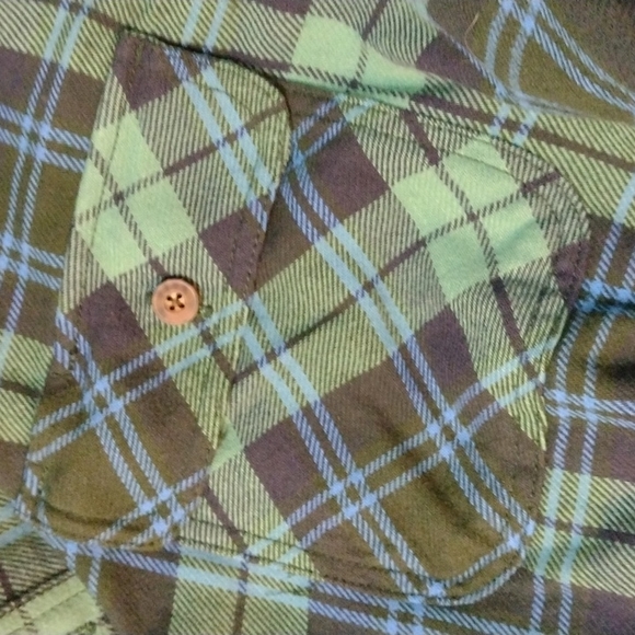 Green and blue flannel - Picture 3 of 4